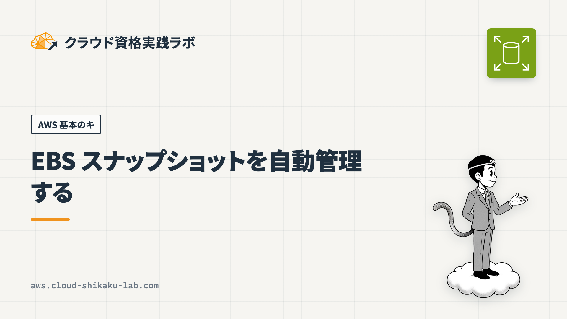 Amazon Data Lifecycle Manager で EBS スナップショットを自動管理する